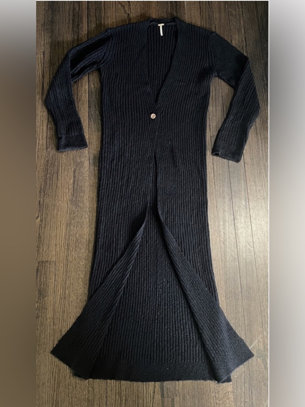 Free People | Black Floor Length Cardigan Size XS
